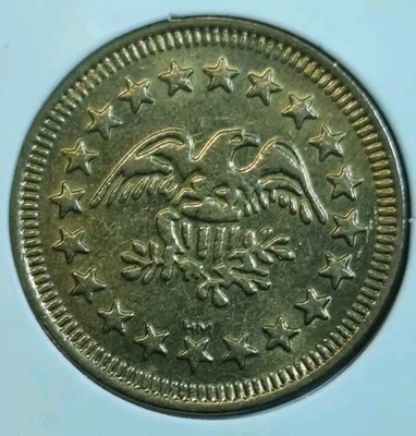Token - No Cash Value Eagle looking right;25 mm; Brass in Stempelglanz#22/26 - Bild 1 von 2