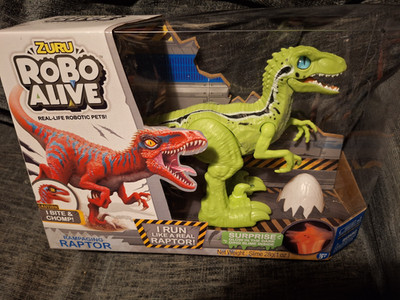 ZURU Robo Alive Rampaging Raptor Dinosaurier Spielzeug - Grün - Neu