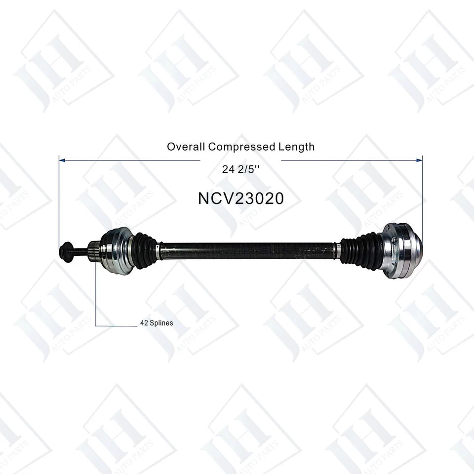 OE Rear Pair Left Right CV Axle Shaft Set For 13-17 Audi Q5 A6 A8 A7 Quattro AWD - Image 3 of 4