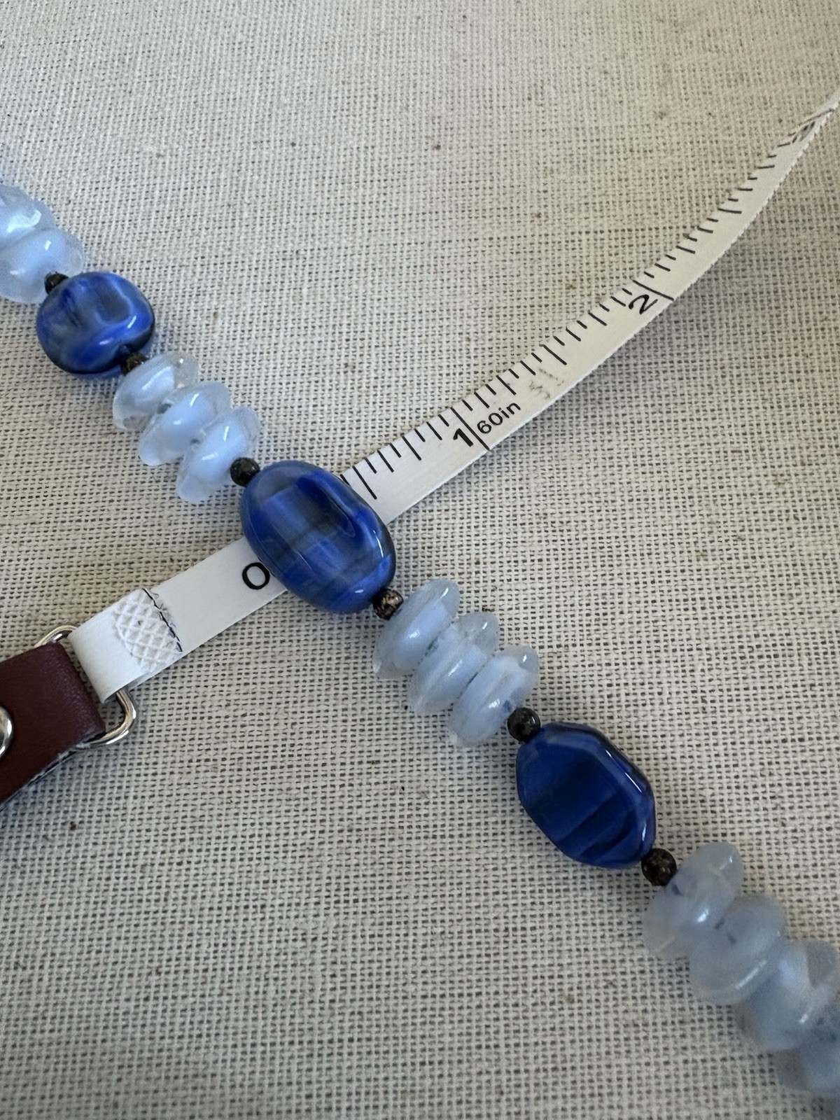 Single Strand Multi Shape & Size Blue Stone Neckl… - image 13