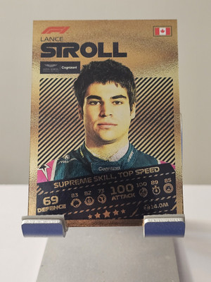 2021 Topps Turbo Attax Lance Stroll Supreme Skill, Top Skill Gold Foil Card