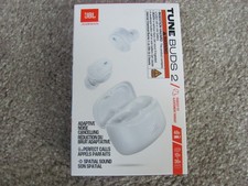 JBL Tune Buds 2 True Wireless Noise Cancelling Earbuds White JBLTBUDS2WHTAM