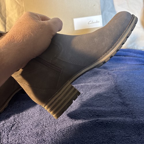 Clarks Damen-Stiefelette Marana bernsteinfarben taupe Veloursleder US 6M - Bild 6 von 9
