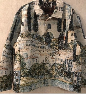 Rebel Vengeance My Fuji Scenic Landscape  Tapestry Jacket Size Men s Large