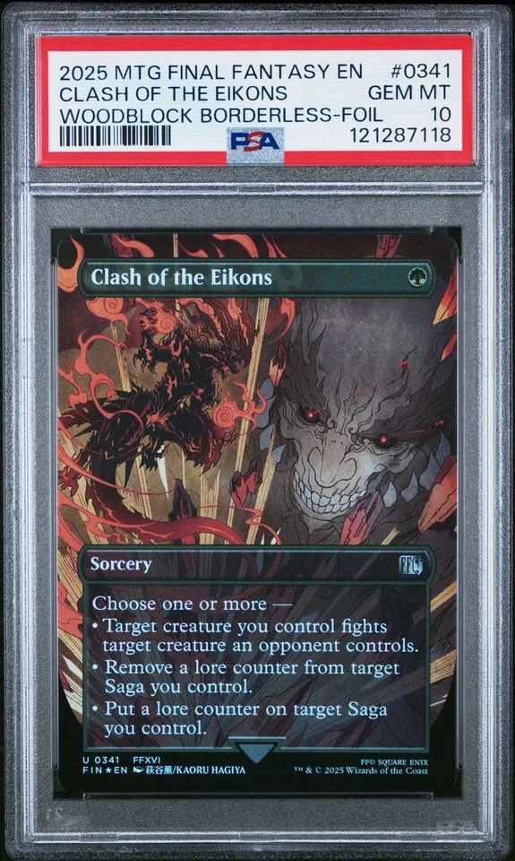 Clash of the Eikons - #341 - Borderless - Foil - Final Fantasy - FIN - PSA 10 - Image 2 of 3