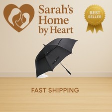 47/54/62/68 Inch Automatic Open Golf Umbrella Oversize Extra Large Double Can...