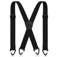 X Back Hidden Suspender Heavy Duty Work Suspenders 1.5 Inches Hook Suspenders...