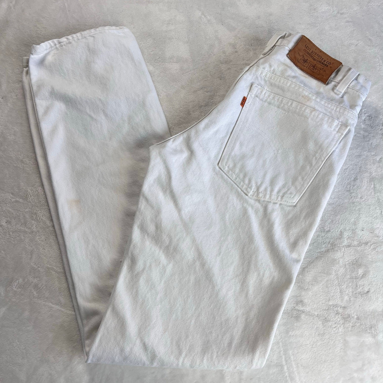 's Size 28x33 Leather Patch Straight Leg