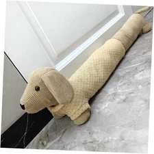 Animal Fabric Under Door Draft Stopper Weather Stripping Sound Dog with Coat