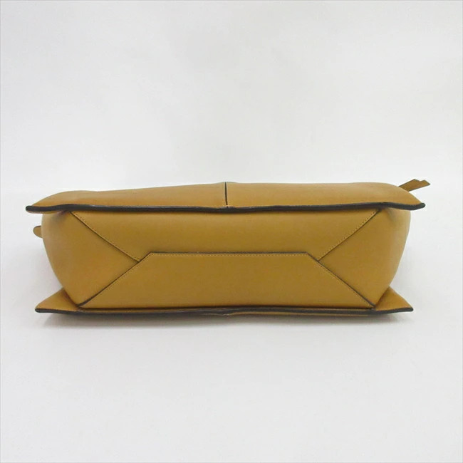 CELINE Trifold Medium Tote Bag Mustard Leather image 4