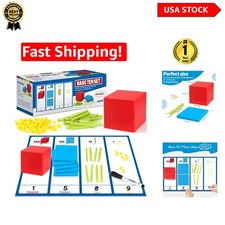 Plastic Counting Cubes Set - 131 PCS Base Ten Blocks for Interactive Learning