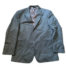 Jos A Bank Mens 42S Gray Plaid Two Button 100 Wool Blazer Sport Coat