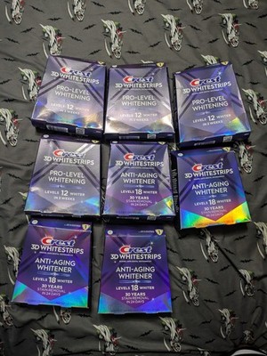 Lot Of 8 Crest 3D Whitestrips Exp: 5/28 & 7/29