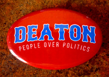 2026 MASSACHUSETTS Republican JOHN DEATON 4 US SENATE logo Button RED SOX BOSTON