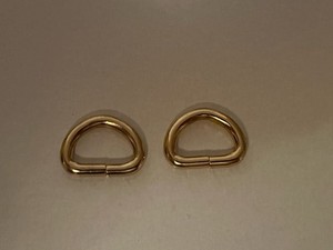 Generic Gold Tone 2-Piece D Rings Hardware Parts For Handbag Repairs DIY Crafts