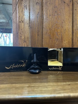 Vintage Salvador Dali Parfum 1 Oz Nose & Lips Black Perfume Bottle Full Boxed