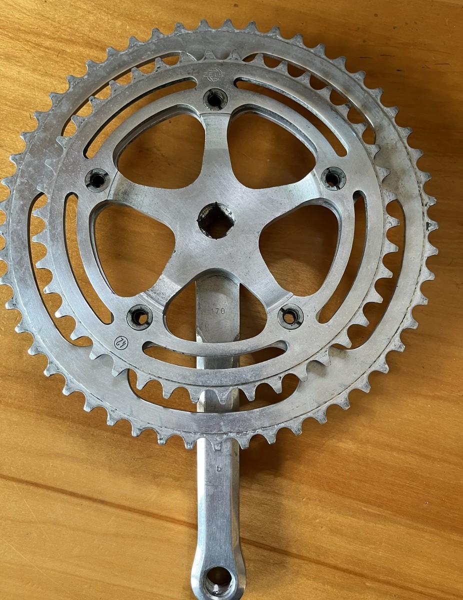 ZEUS PANTO CRANKSET DOUBLE 170 MM ZEUS RINGS 53-45T FRENCH PEDAL
