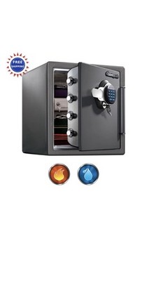 Fireproof Safe Box Digital 1.23 cu.ft. SFW123GDC Waterproof SentrySafe Alloy