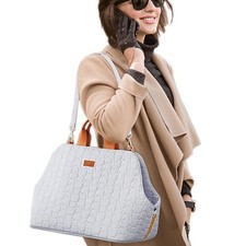 Small Dog Bag Woman Totes Style,Dual USE,Car Safety Seat for Pets,Puppy Kenne...