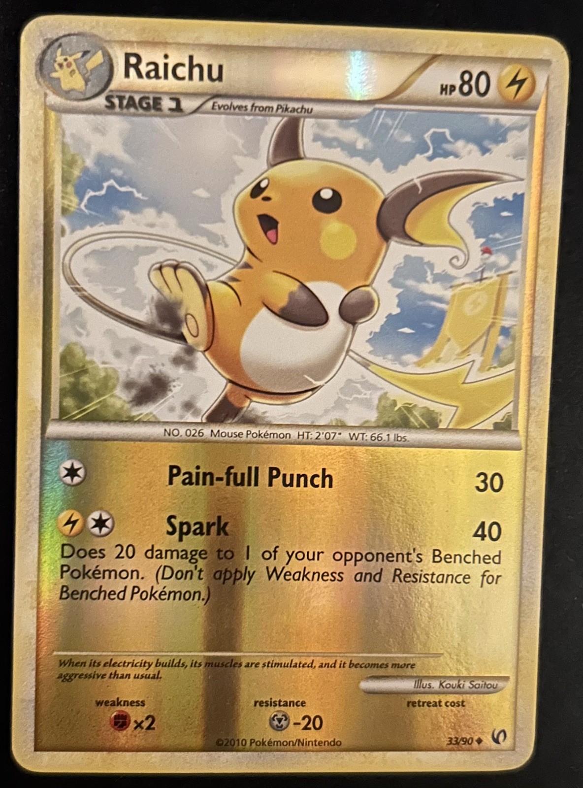 LP - Raichu 33/90 Reverse Holo - Undaunted - Pokemon TCG