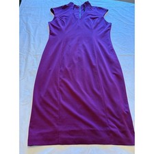 Alexia Admor Purple Mock Neck V-Cutout Cap Sleeve Sheath Dress XL