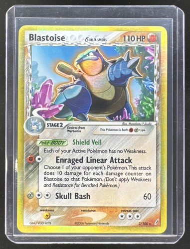 2006 Pokemon EX Crystal Guardians Blastoise (Delta Series) 2/100 LP PKL