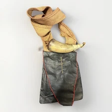 Reenactment POSSIBLES BAG POWDER HORN Kentucky Rifle Muzzleloader Blackpowder