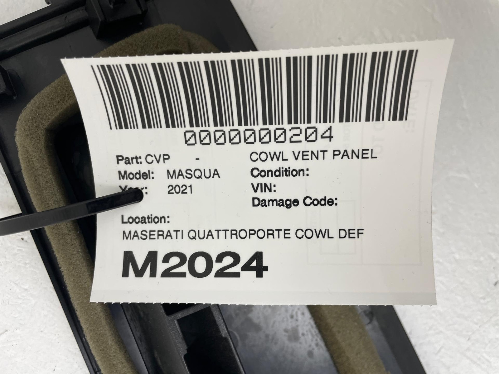 Maserati Quattroporte 2017-2021 Air duct