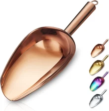 Berglander Stainless Steel Rose Gold Ice Scoop 6 OZ, Titanium Copper Plating Met