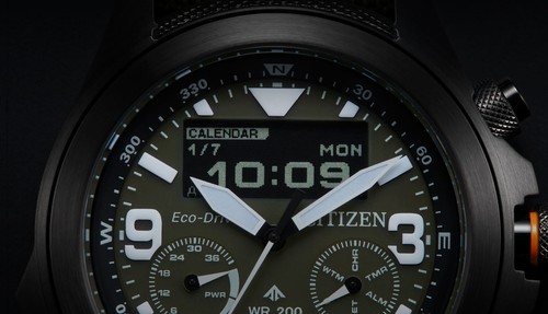 Citizen Promaster JV1005-02W Eco - Drive Combination 200M Polyester Sapphire - Picture 2 of 6