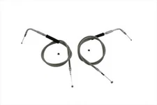 38  Stainless Steel Throttle and Idle Cable Set fits Harley-Davidson 36-0129