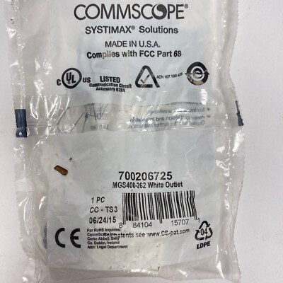 SYSTIMAX 700206725 Mgs400bh-262 Cat6 White Info Outlet for sale  