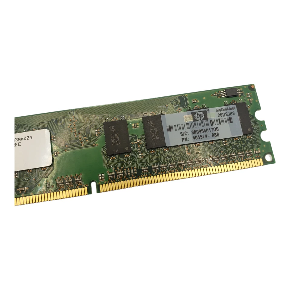 1GB PC2-6400 1 GB DIMM 800 MHz DDR2 SDRAM Memory RAM 404574-888 DDR2-800M Micron - Image 3 of 4
