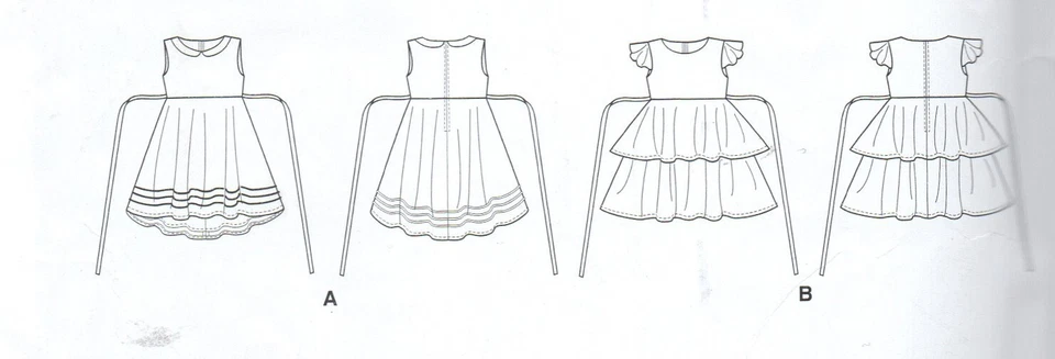 NEW BUTTERICK SEWING PATTERN B6306 CHILDRENS DRESSES SZ 2 THROUGH 8 - Image 3 of 3