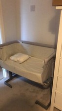 Chicco Next2Me Original Adjustable Cot, Mattress, Sheets. Boxed. Used