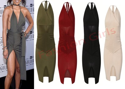 draped backless dress