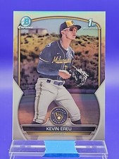 Kevin Ereu 2023 Bowman Chrome Prospect Refractor SP 23/499 1st Bowman 🔥Brewers