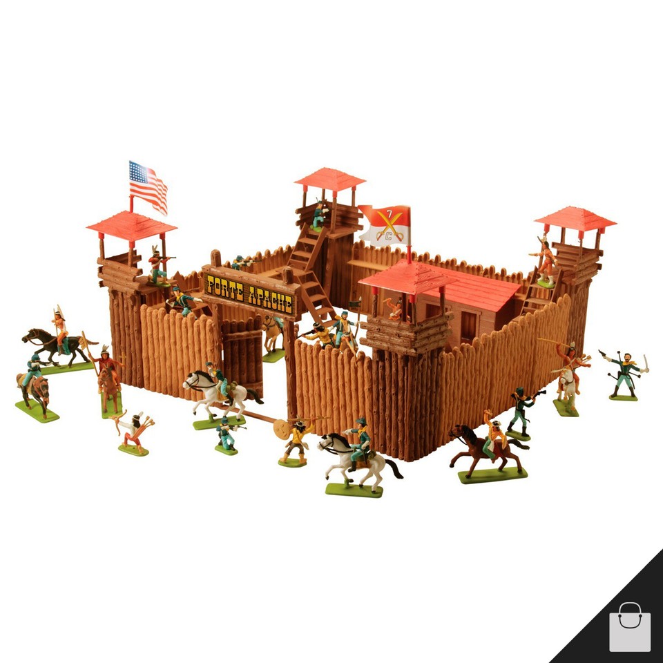Fort Apache Vintage Old West Cowboy Indian Atlantic Figures Super ...