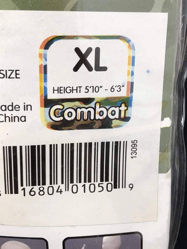 Traje Morphsuit Commando Verde Camuflaje Adulto Talla XL Halloween Se Ajusta a 5'10" a 6'3" Foto 2 de 4