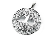 Baruna Celtico Albero Vita Rune Rimorchio 925er Argento Simbolo Gioiello - Nuovo