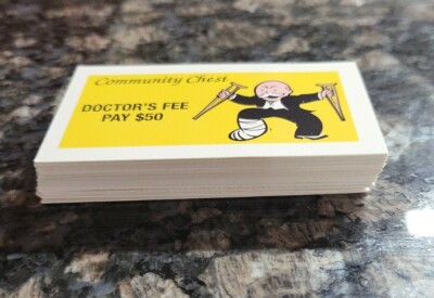Monopoly Deluxe Edition Chance Community Complete Replacement Parts Pieces EUC 
