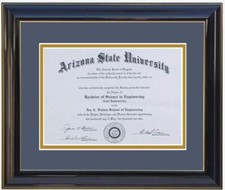 DIPLOMA FRAME 8x6,7x9,8x10,8.5x11,9x12,10x13,11x14 RC BLK-NAVY