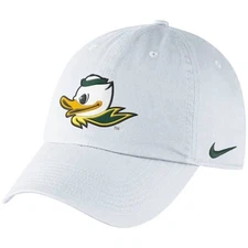 Nike Oregon Ducks Mascot Heritage 86 Adjustable White Hat 1503
