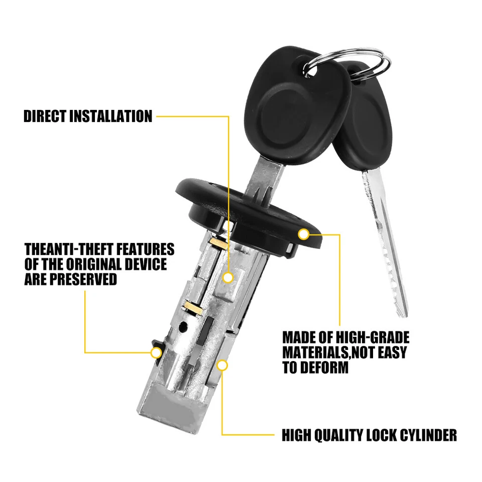 New Ignition Lock Cylinder for Chevy Olds S10 Pickup De Ville Yukon Suburban GMC - Image 3 of 4