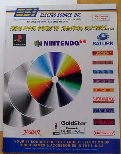 RARE E3 1996 Game Products Catalog FANTASTIC reference For Collector's ESI