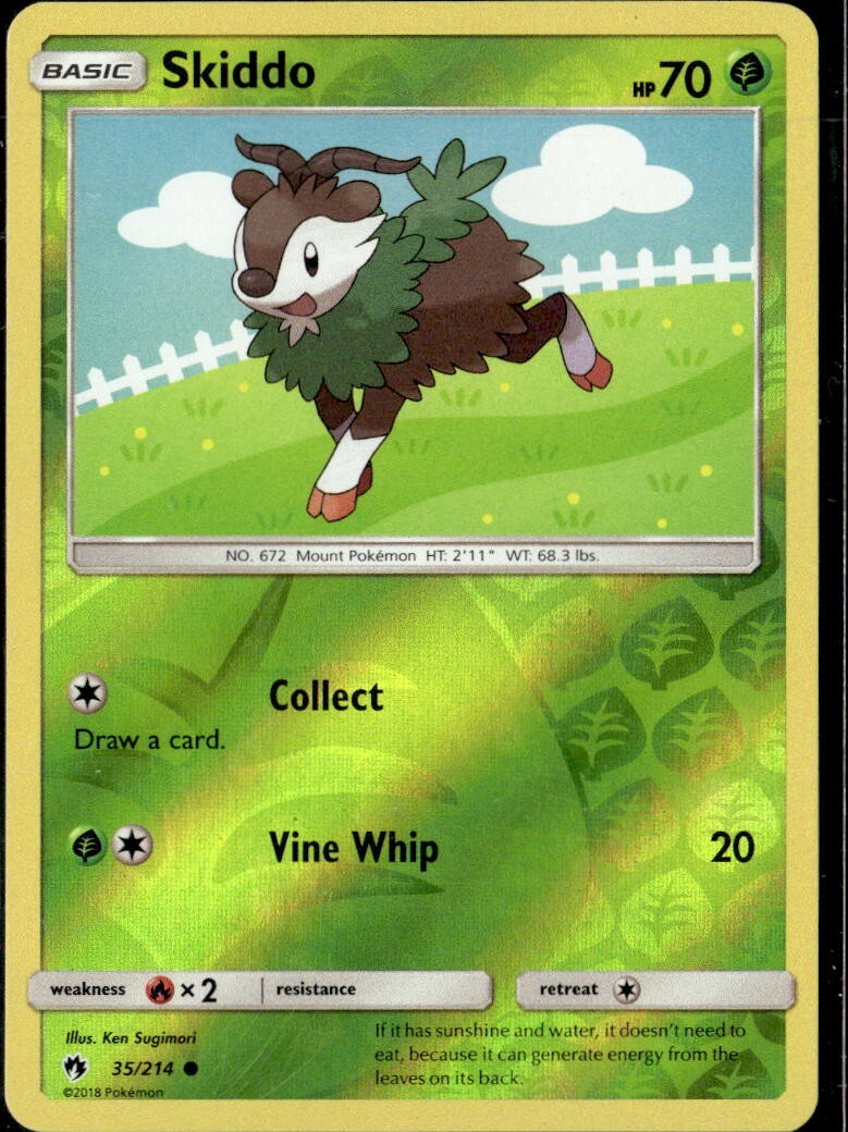 Pokemon Skiddo 35/214 Lost Thunder Reverse Holo Common