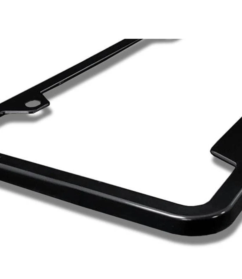 Chevrolet Golden Logo UV LED impreso en marco de matrícula de metal negro Foto 2 de 4