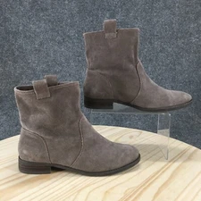 Sole Society Boots Womens 8M Natasha Ankle Bootie Gray Pull On Casual Ankle Top