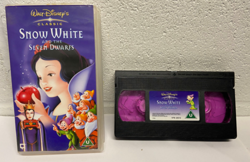 Królewna Śnieżka i siedmiu krasnoludków VHS Dekoracyjne światło - Taśma kasetowa na baterię LED - Zdjęcie 1 z 5
