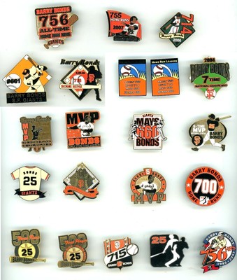 SF Giants Barry Bonds Pin Choice Home Runs MVP Pins San Francisco MLB